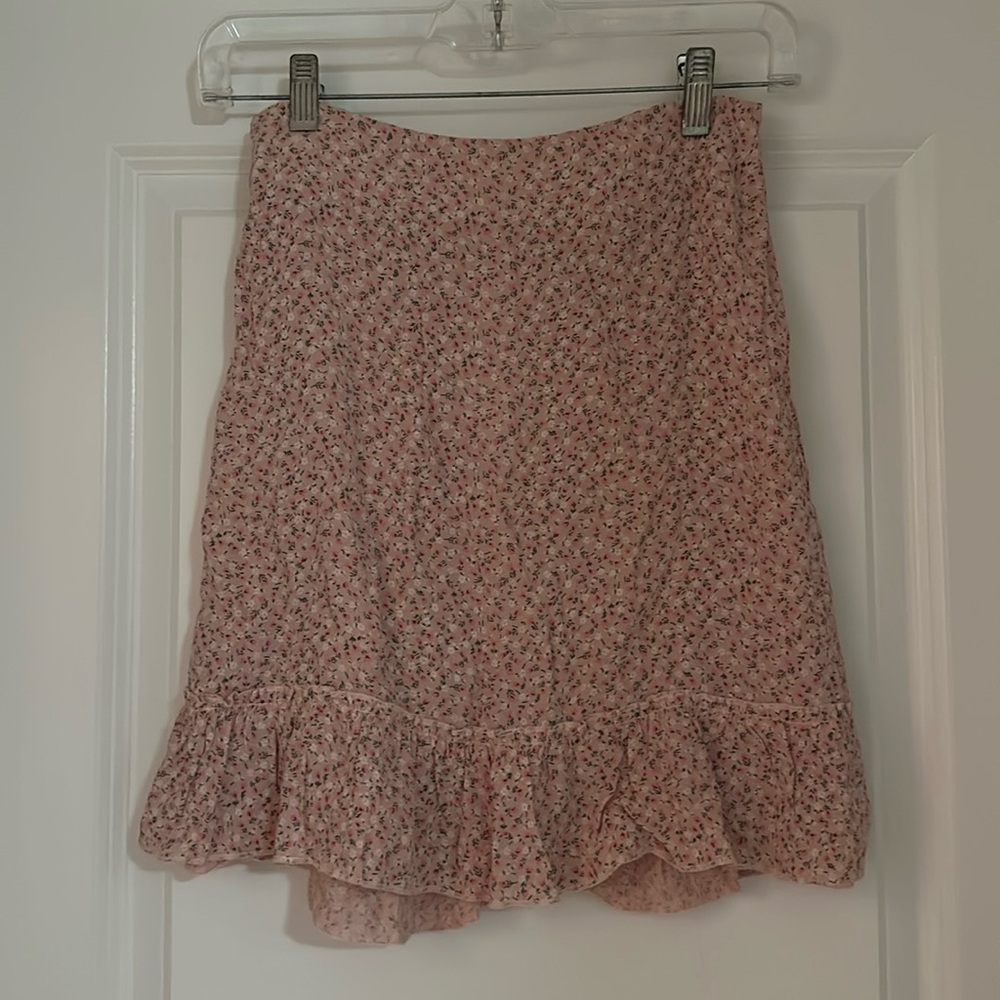 Brandy Melville pink floral skirt